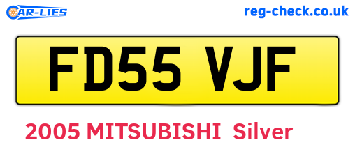 FD55VJF are the vehicle registration plates.