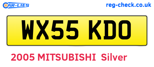 WX55KDO are the vehicle registration plates.