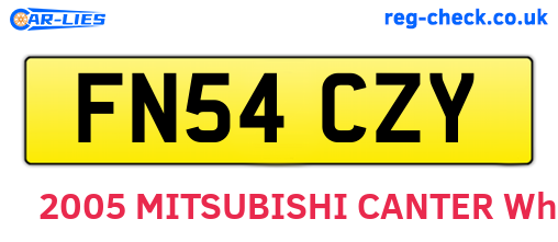 FN54CZY are the vehicle registration plates.