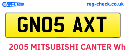 GN05AXT are the vehicle registration plates.