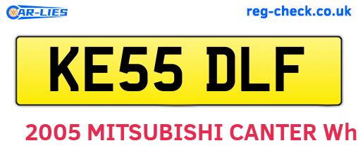 KE55DLF are the vehicle registration plates.