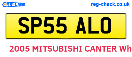 SP55ALO are the vehicle registration plates.