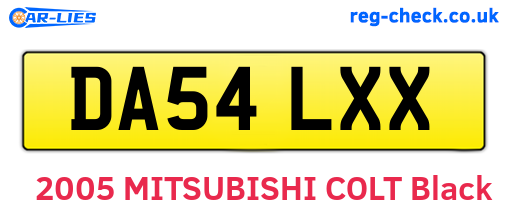 DA54LXX are the vehicle registration plates.
