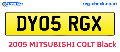 DY05RGX are the vehicle registration plates.