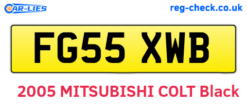 FG55XWB are the vehicle registration plates.