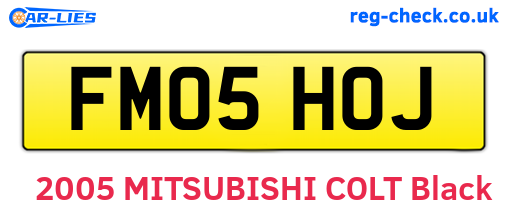 FM05HOJ are the vehicle registration plates.