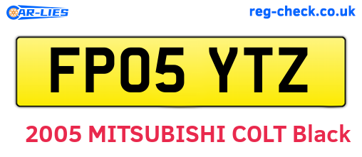 FP05YTZ are the vehicle registration plates.