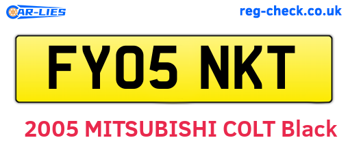 FY05NKT are the vehicle registration plates.