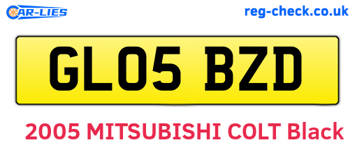 GL05BZD are the vehicle registration plates.