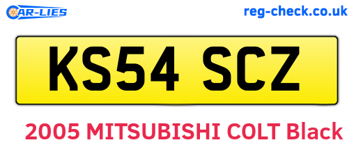 KS54SCZ are the vehicle registration plates.