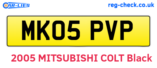 MK05PVP are the vehicle registration plates.