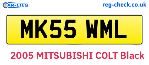 MK55WML are the vehicle registration plates.