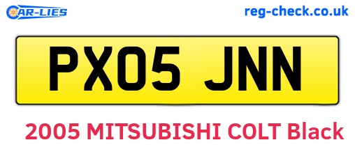 PX05JNN are the vehicle registration plates.