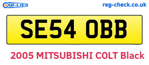 SE54OBB are the vehicle registration plates.