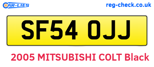 SF54OJJ are the vehicle registration plates.