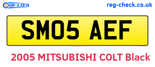 SM05AEF are the vehicle registration plates.