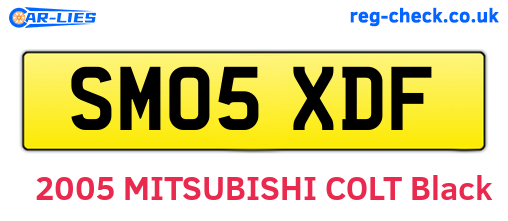 SM05XDF are the vehicle registration plates.