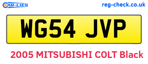 WG54JVP are the vehicle registration plates.