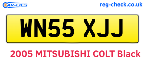 WN55XJJ are the vehicle registration plates.