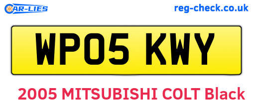WP05KWY are the vehicle registration plates.