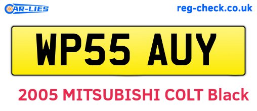 WP55AUY are the vehicle registration plates.
