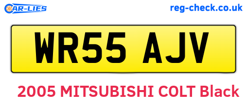 WR55AJV are the vehicle registration plates.