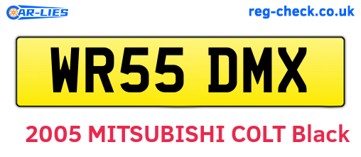 WR55DMX are the vehicle registration plates.