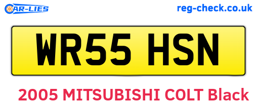 WR55HSN are the vehicle registration plates.