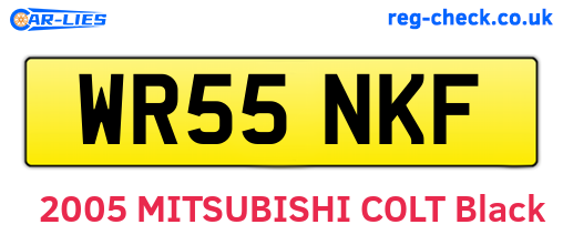 WR55NKF are the vehicle registration plates.