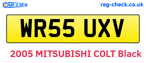 WR55UXV are the vehicle registration plates.
