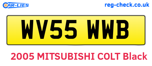 WV55WWB are the vehicle registration plates.