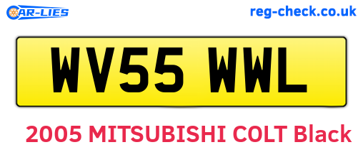 WV55WWL are the vehicle registration plates.