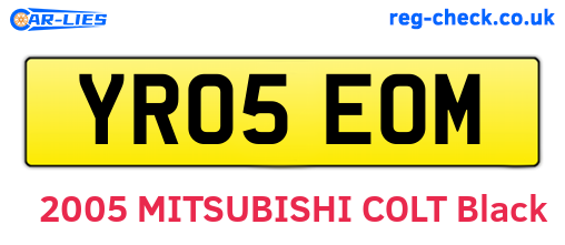 YR05EOM are the vehicle registration plates.