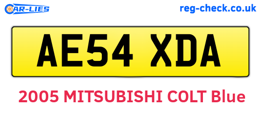AE54XDA are the vehicle registration plates.