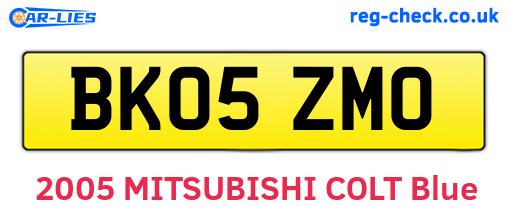 BK05ZMO are the vehicle registration plates.