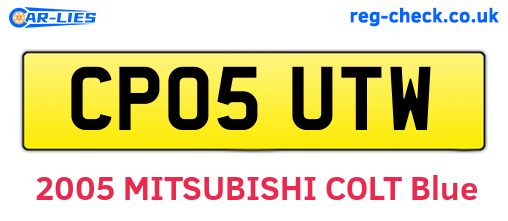 CP05UTW are the vehicle registration plates.