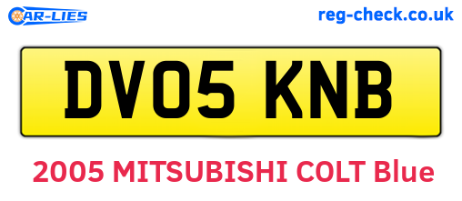 DV05KNB are the vehicle registration plates.