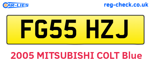 FG55HZJ are the vehicle registration plates.