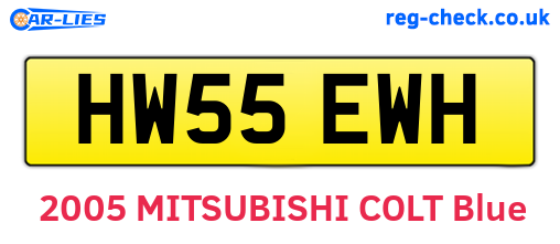 HW55EWH are the vehicle registration plates.