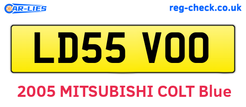 LD55VOO are the vehicle registration plates.