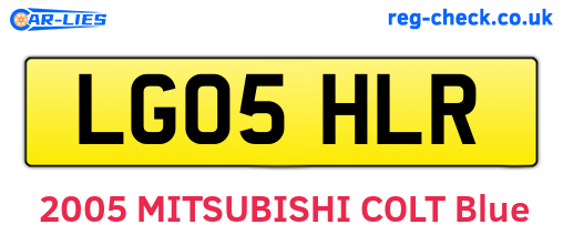 LG05HLR are the vehicle registration plates.