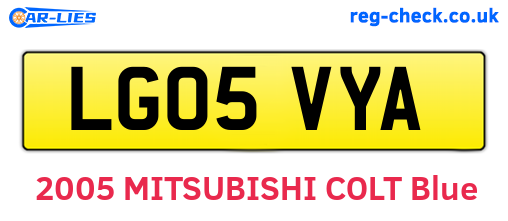 LG05VYA are the vehicle registration plates.