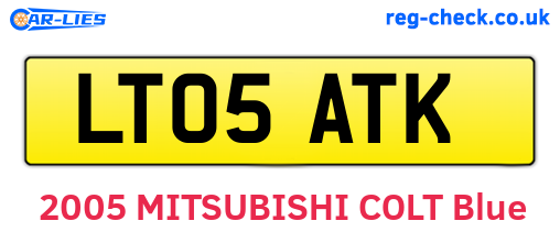 LT05ATK are the vehicle registration plates.