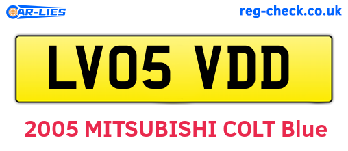 LV05VDD are the vehicle registration plates.