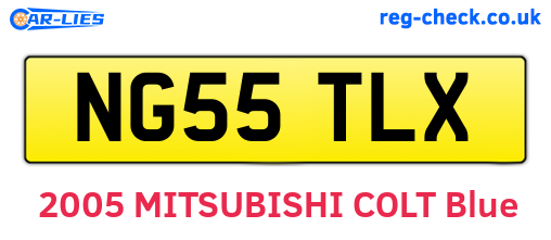 NG55TLX are the vehicle registration plates.