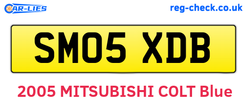 SM05XDB are the vehicle registration plates.