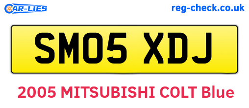 SM05XDJ are the vehicle registration plates.