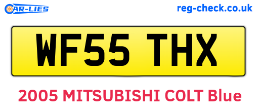 WF55THX are the vehicle registration plates.