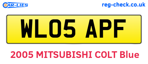 WL05APF are the vehicle registration plates.