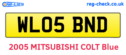 WL05BND are the vehicle registration plates.